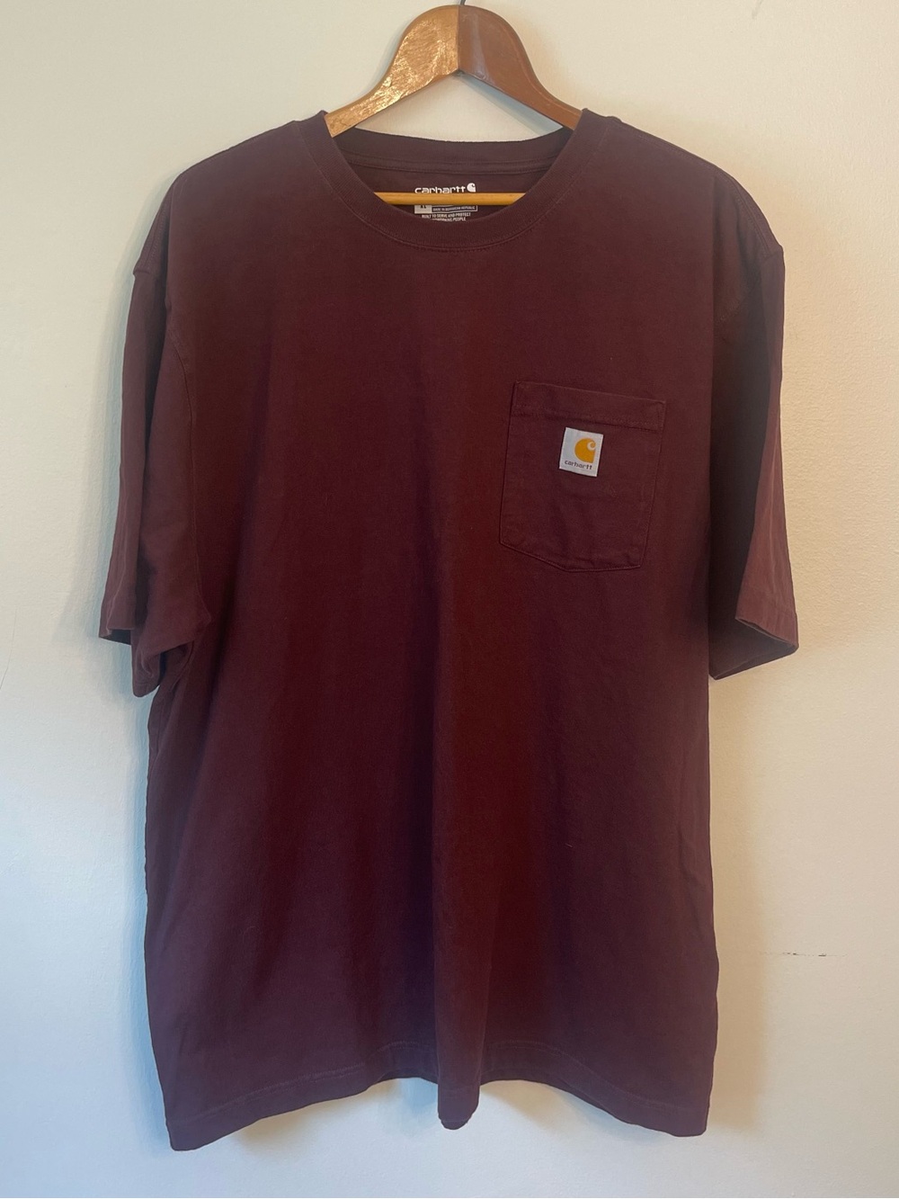 Carhartt Maroon Loose fit pocket tee XL